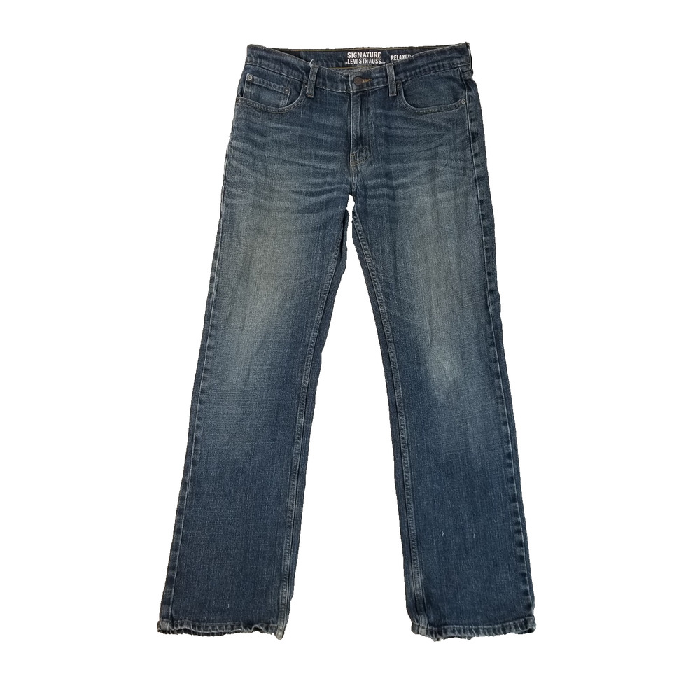 Levi's Signature jeans men's 34x 34‎ relaxed straight blue stretch denim pants